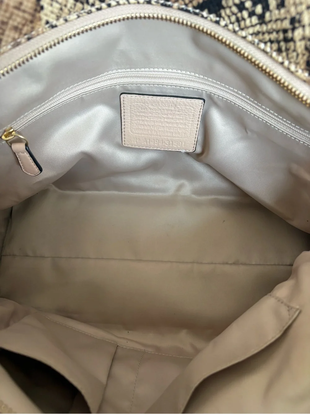 Coach Brown and Black Snake-Print Tote